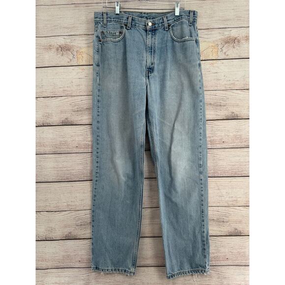 Vintage‎ Levi's Y2K 550 Relaxed Fit Distressed Jeans Men's 36x32 Blue Light Wash - Picture 1 of 15